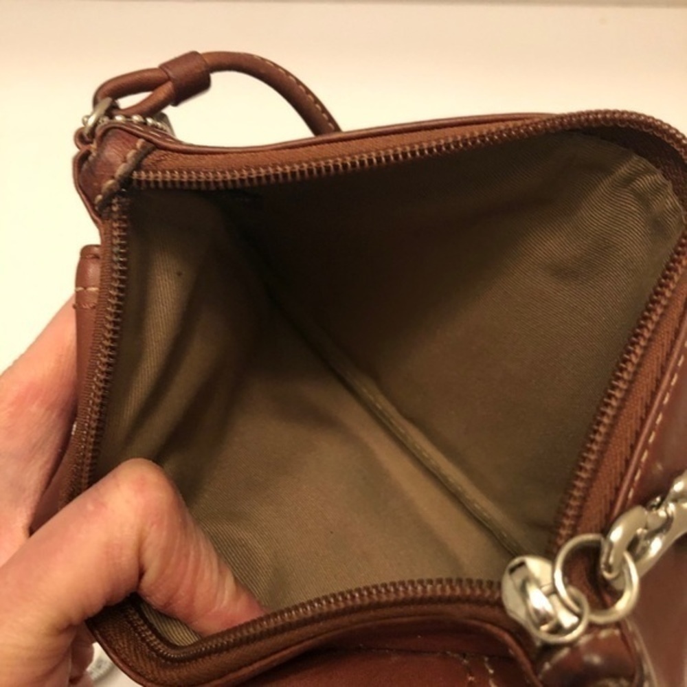 Coach brown leather soho wristlet clutch mini bag vintage y2k - Picture 5 of 6